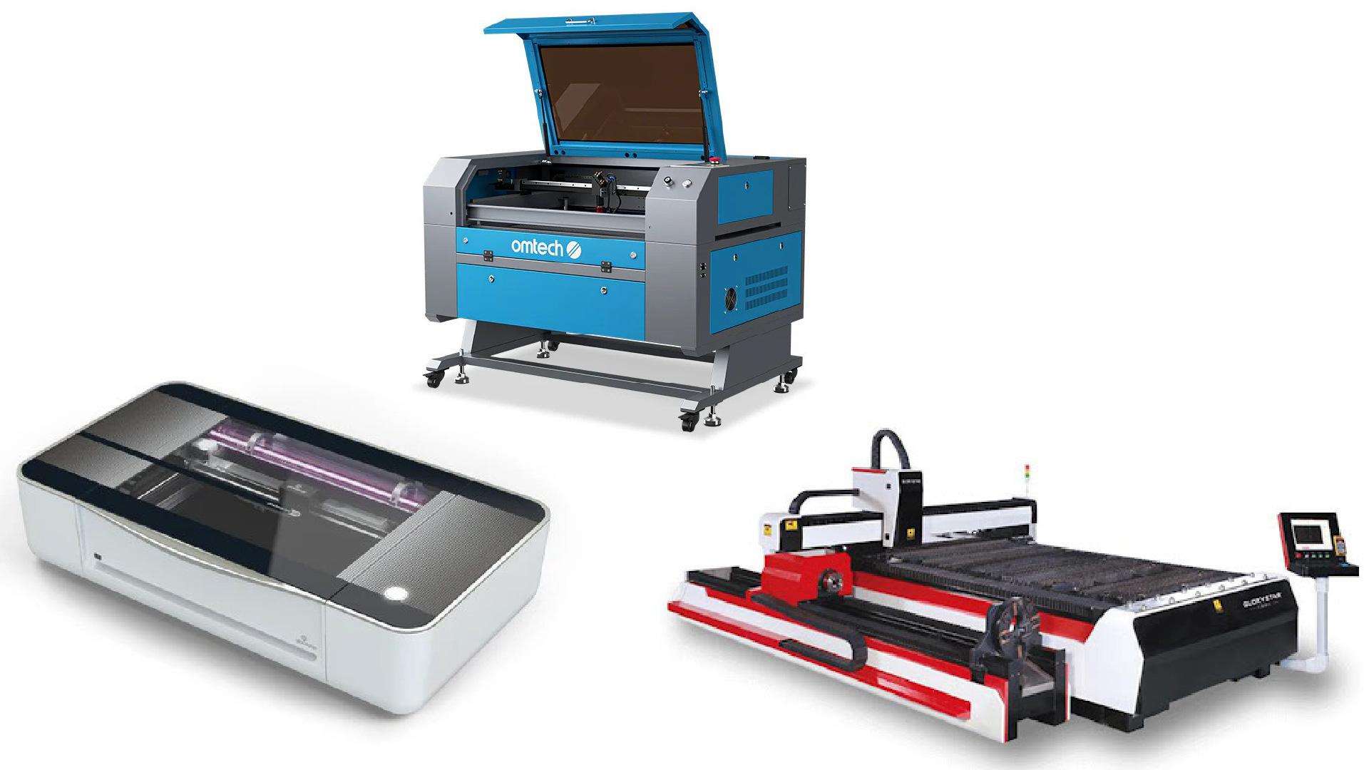 Glowforge Laser Cutter Omtech Laser Cutter Glorystar Fiber Laser Cutter