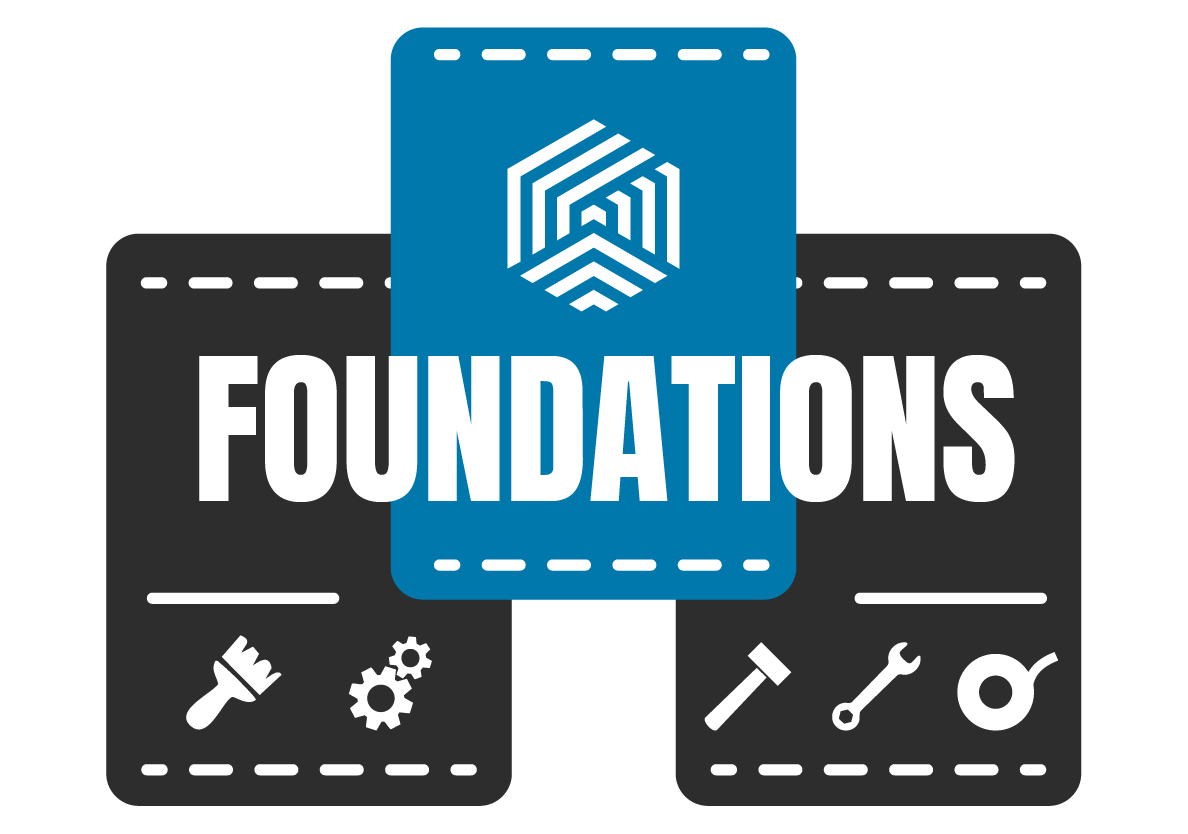 Foundations package banner for Maker Cube in Langley, BC, includes first month of membership, first classes, access key, storage, safety glasses, and material credit