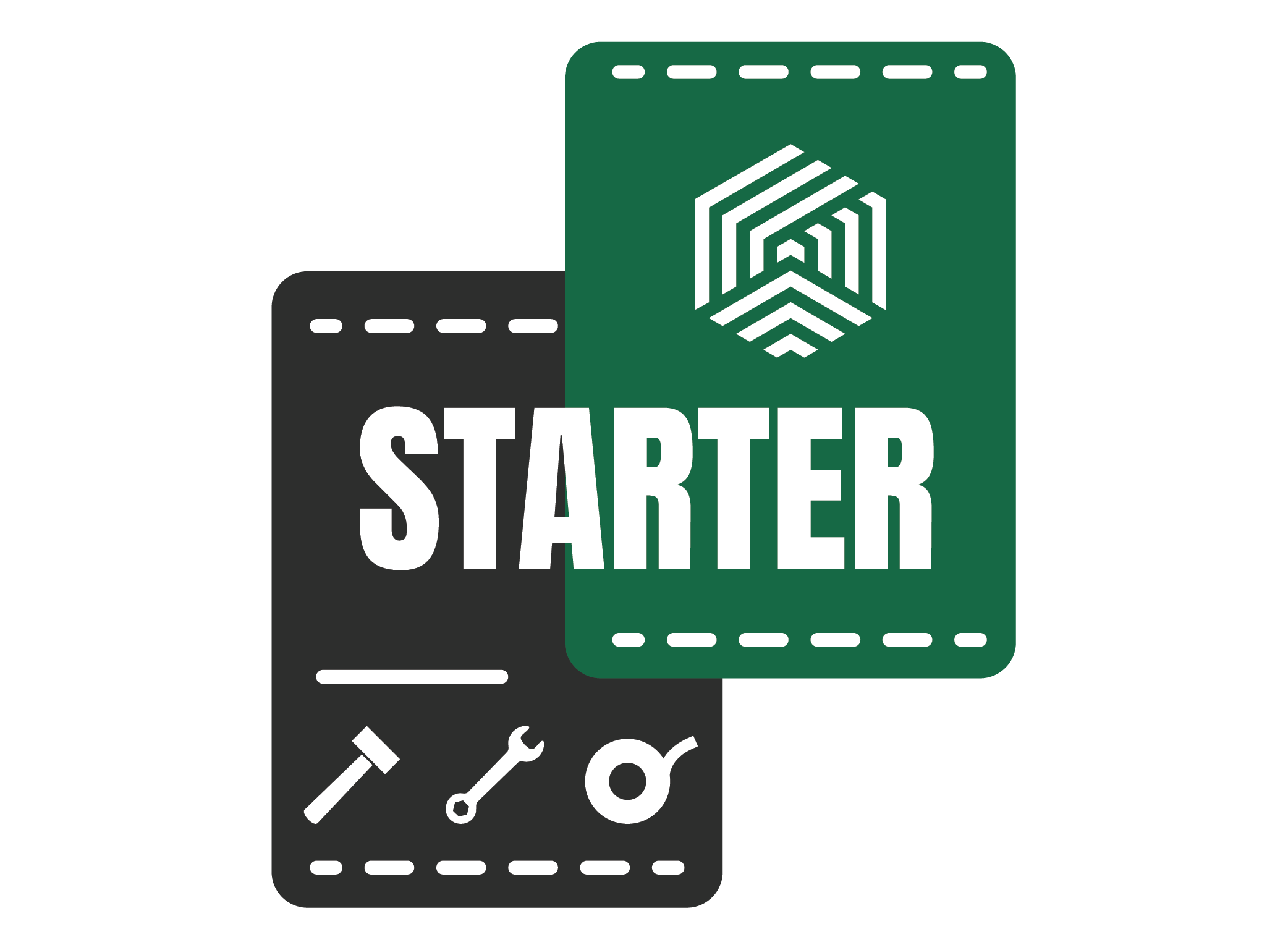 Starter package banner for Maker Cube in Langley, BC, includes first month of membership, first classes, access key, and storage