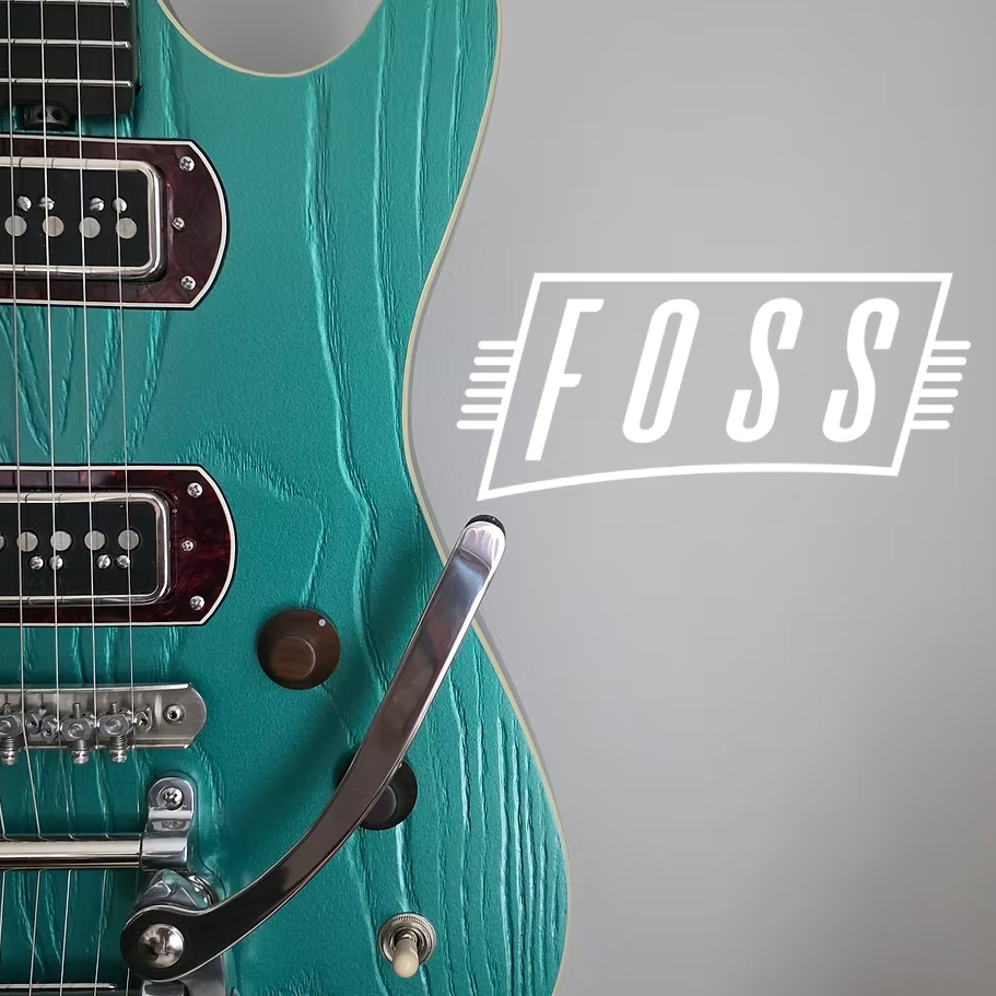 Foss Guitar Background Banner and Logo